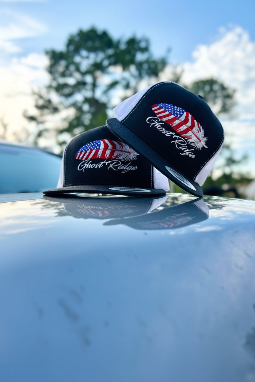 Black/White Yupoong Classic Freedom Feather