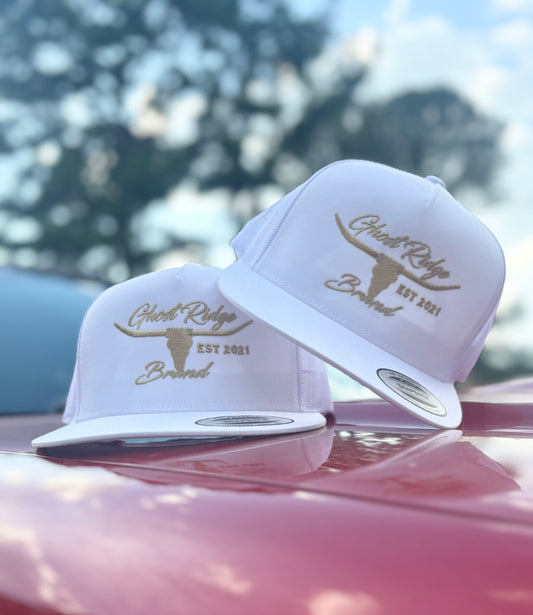 White Yupoong Classic Golden Bull