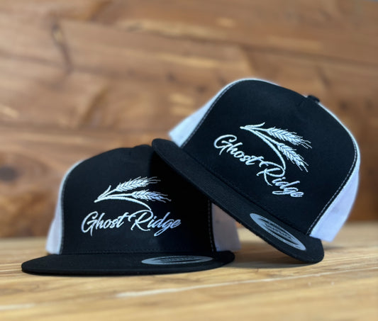 Black/White Yupoong Classic 6006 Wheat