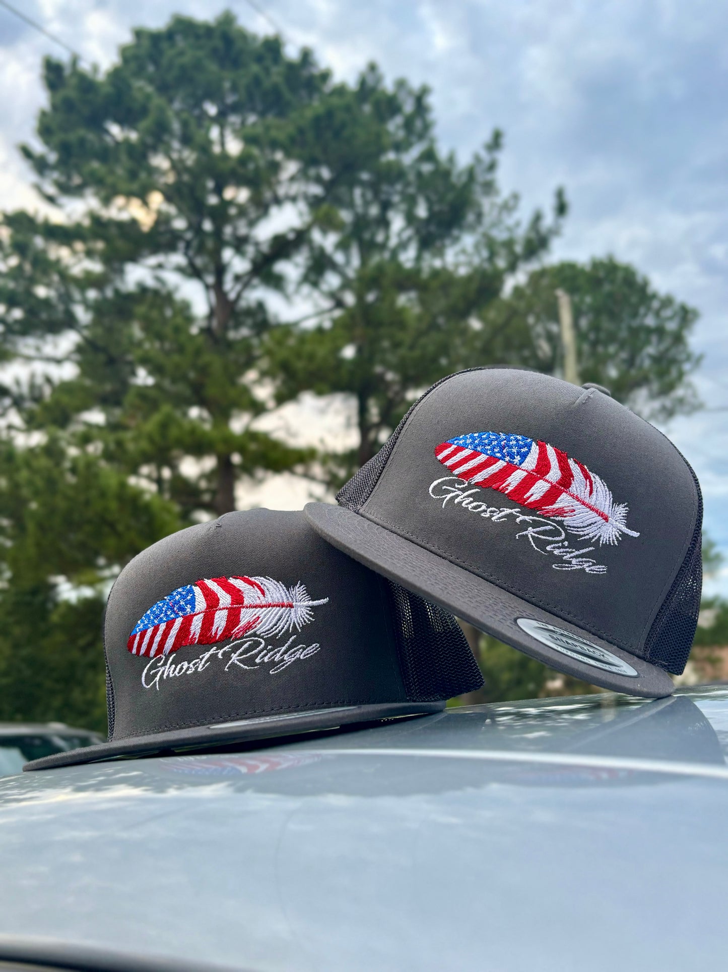 Charcoal/Black Freedom Feather Hat