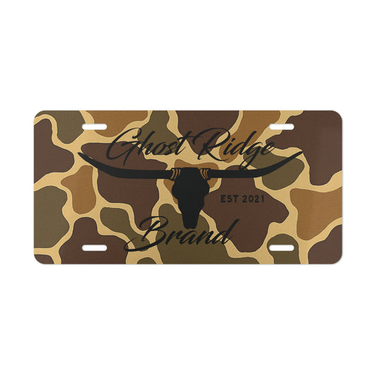 Custom Camouflage Ghost Ridge Vanity Plate