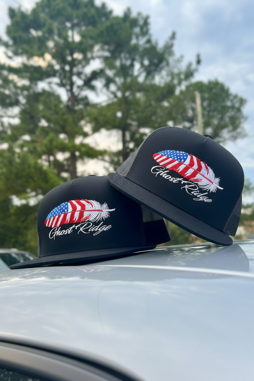 Charcoal/Black Freedom Feather Hat