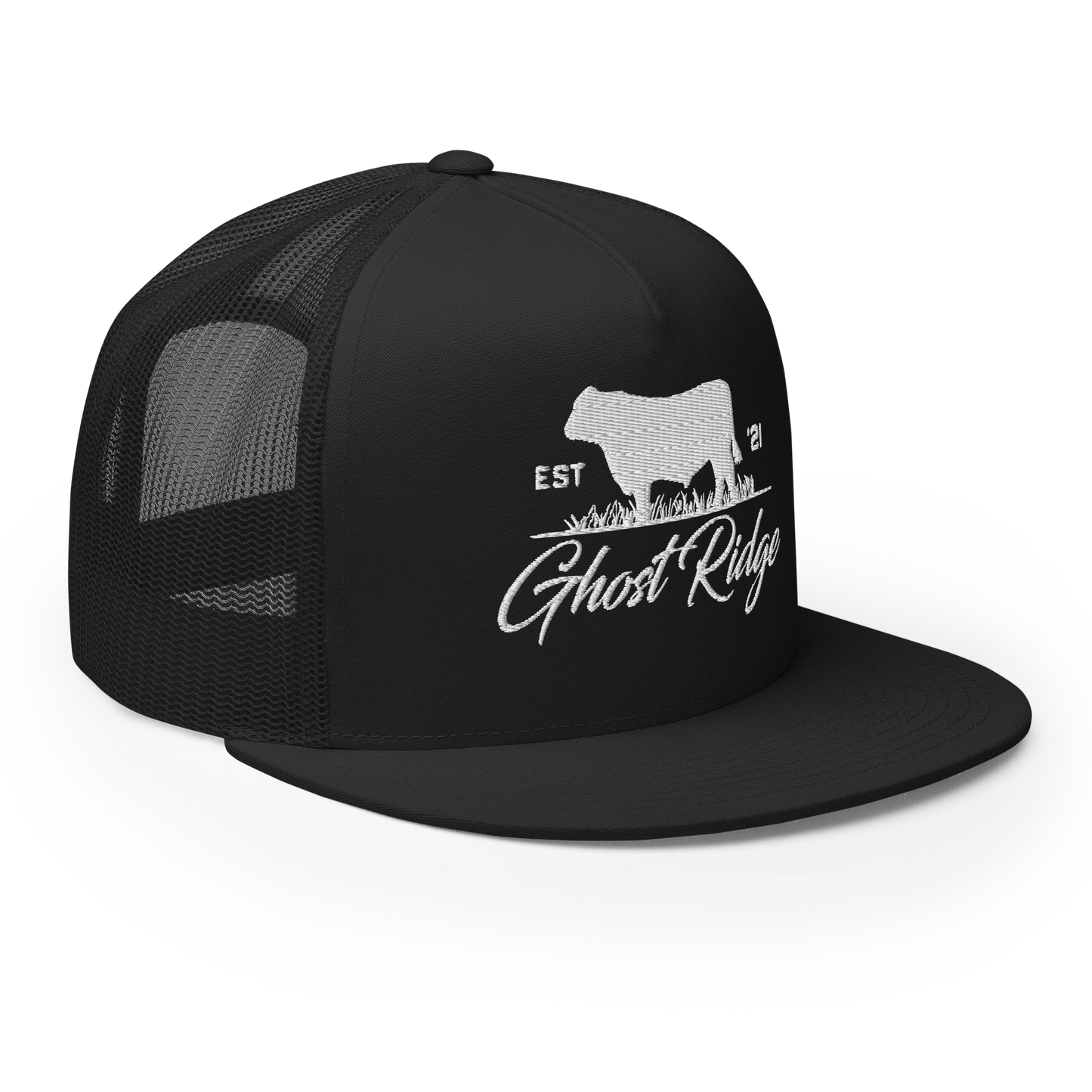 Grey/White Yupoong 6006 Cattle Hat