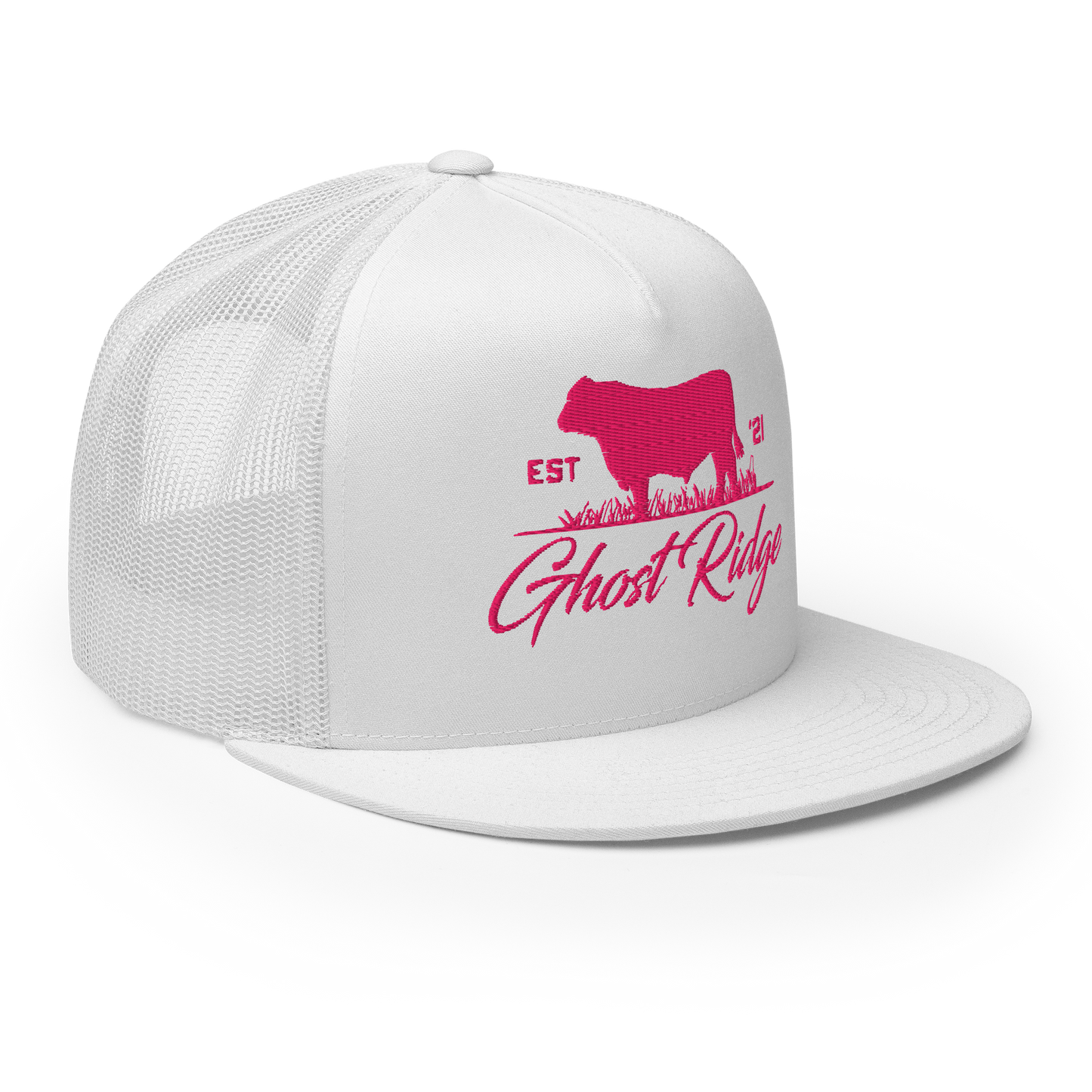 Grey/White Yupoong 6006 Cattle Hat