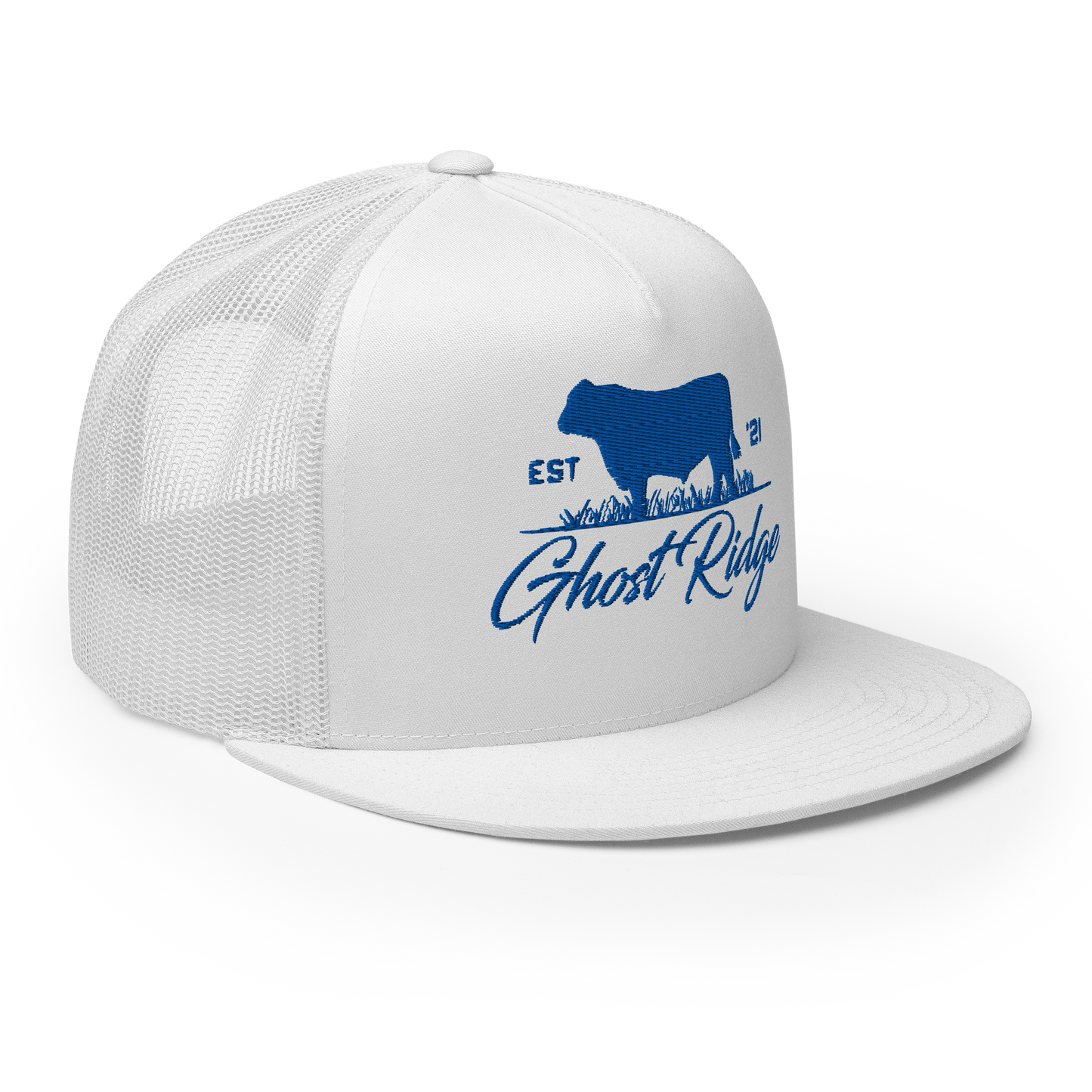 Grey/White Yupoong 6006 Cattle Hat
